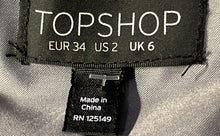 Load image into Gallery viewer, Topshop Womens Gray Long Sleeve Collared Faux Fur Full-Zip Cropped Coat Size 2