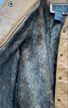 Load image into Gallery viewer, Terry Lewis Womens Brown Long Sleeve Fur Lined Snap Up Leather Jacket Size Small