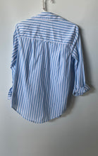 Load image into Gallery viewer, A New Day Womens White Blue Striped Long Sleeve Collared Button-Up Shirt Size XS