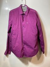 Load image into Gallery viewer, Calvin Klein Mens Purple Long Sleeve Pockets Extreme Slim Fit Dress Shirt Size L