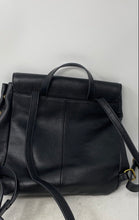 Load image into Gallery viewer, Fossil Womens Black Leather Adjustable Strap Top Handle Backpack
