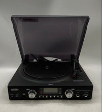 Load image into Gallery viewer, Jensen JTA-460 Black 3-Speed AM/FM Stereo Turntable Record Player Not Tested