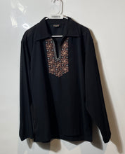 Load image into Gallery viewer, Plus Mark 2 Womens Black Long Sleeve Collared Button-Up Tunic Shirt Size XL
