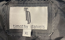 Load image into Gallery viewer, Timothy Daniels Mens Black Leather Long Sleeve Full-Zip Bomber Jacket Size XL