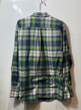 Load image into Gallery viewer, Tommy Hilfiger Mens Green Plaid Print Long Sleeve Button-Up Shirt Size L/G
