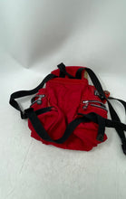 Load image into Gallery viewer, Kipling Womens Red Black Adjustable Strap Outer Pockets Zip-Around Mini Backpack