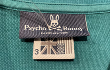 Load image into Gallery viewer, Psycho Bunny Mens Green Embroidered Logo Short Sleeve Polo Shirt Size 3
