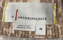 Load image into Gallery viewer, By Anthropologie Womens Beige Brown Leopard Print Trouser Pants Size 29 With Tag