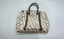 Load image into Gallery viewer, Calvin Klein Womens Beige Brown Monogram Print Top Handle Travel Tote Bag