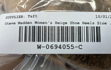 Load image into Gallery viewer, Steve Madden Womens Reno Beige Open Toe Stiletto Ankle Strap Heels Size 6.5M