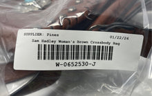 Load image into Gallery viewer, Sam & Hadley Womens Brown Leather Studded Adjustable Strap Crossbody Bag