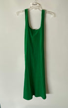 Load image into Gallery viewer, Zara Womens Green Ribbed Sleeveless Scoop Neck A-Line Dress Size Large