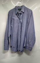 Load image into Gallery viewer, Lauren Ralph Lauren Mens Blue White Striped Cotton Dress Shirt Size 17 36/37
