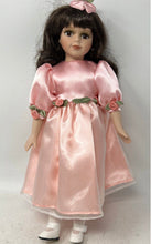 Load image into Gallery viewer, Kids Brown Eyes Home Decorative Porcelain Doll Collection With Pink Outfit