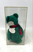 Load image into Gallery viewer, Ty Beanie Baby Wallace The Bear Green 1999 Framed Teddy Bear With Tags