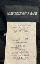 Load image into Gallery viewer, Emporio Armani Womens Black Back Zip Straight & Pencil Skirt Size 40