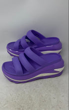 Load image into Gallery viewer, Crocs Unisex Mega Crush Purple Triple Strap Slip-On Platform Sandal Size M9 W11