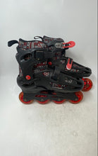 Load image into Gallery viewer, Roller Derby Unisex Kids Falcon Black And Red Geometric Inline Skates Size 3-6