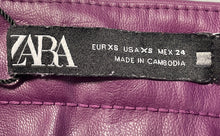 Load image into Gallery viewer, Zara Womens Purple Flat Front Skinny Leg Trouser Pants Size X-Small
