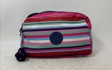 Load image into Gallery viewer, Kipling Womens Multicolor Striped Inner Pockets Zipper Lined Cosmetic Makeup Bag