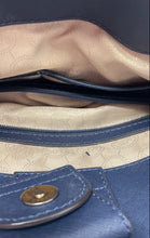 Load image into Gallery viewer, Michael Kors Womens Hamilton Blue Textured Leather Double Handle Lined Tote Bag