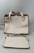 Load image into Gallery viewer, Anne Klein Womens White Crossbody Strap Satchel Handbag With Wristlet Wallet