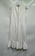 Load image into Gallery viewer, Calvin Klein Womens White Sleeveless High-Low Flounce Hem Sheath Dress Size 8