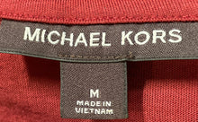 Load image into Gallery viewer, Michael Kors Mens Wine Short Sleeve Collared Polo Shirts Size Medium