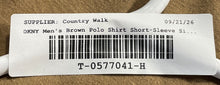 Load image into Gallery viewer, DKNY Mens Brown Short Sleeve Regular Fit Collared Golf Polo Shirt Size S