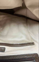 Load image into Gallery viewer, Gianni Bini Womens Brown Leather Double Handle Satchel Handbag