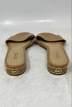 Load image into Gallery viewer, Michael Kors Womens Beige Leather Open Toe Slip-On Flat Slide Sandals Size 5.5 M