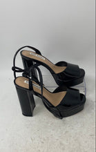 Load image into Gallery viewer, Steve Madden Womens Lourdes Black Peep Toe Block Heel Platform Sandals Size 6M