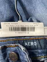 Load image into Gallery viewer, Aero Womens Blue Medium-Wash Distressed Slim-Fit Skinny Jeans Size 28/30