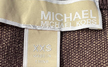 Load image into Gallery viewer, Michael Kors Womens Brown Monogram Print Jacquard Pullover Sweater Size 2XS