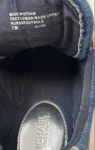 Load image into Gallery viewer, Michael Kors Womens Georgie Silver Blue Denim Leather Sneakers Shoes Size 7M