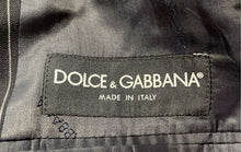 Load image into Gallery viewer, Authentic Dolce & Gabbana Mens Black Pinstripe Blazer Size 52 Pit To Pit 21''