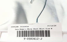 Load image into Gallery viewer, Zara Womens White Pockets Side Zip Short Length Mini Skirt Size Medium