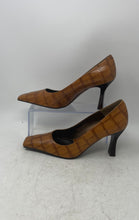 Load image into Gallery viewer, Melian Womens Brown Leather Slip-On Square Toe Block Pump Heels Size 10W
