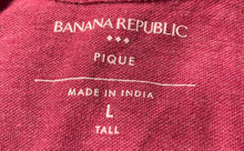 Load image into Gallery viewer, Banana Republic Mens Soft Red Short Sleeve Collared Classic Polo Shirt Size L