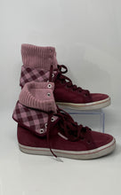 Load image into Gallery viewer, Adidas Womens Maroon Suede High Top Round Toe Lace-Up Sneaker Shoes Size 9.5