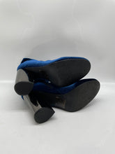 Load image into Gallery viewer, Aldo Womens Cassydie Dark Blue Side Zip Block Heel Ankle Boots No Size