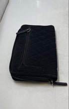 Load image into Gallery viewer, Vera Bradley Womens Black Quilted RFID Turnlock Small Bifold Wallet