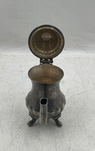 Load image into Gallery viewer, Vintage Silverplated Footed Miniature Victorian Teapot With Handle & Lid