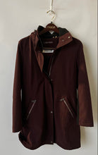 Load image into Gallery viewer, Calvin Klein Womens Dark Burgundy Long Sleeve Raincoat Jacket Size Small