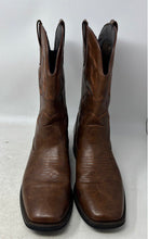 Load image into Gallery viewer, Mens Brown Leather Embroidered Square Toe Western Cowboy Boots Size 11.5
