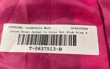 Load image into Gallery viewer, Lauren Ralph Lauren Womens Hot Pink Long Sleeve Pockets Full-Zip Raincoat Size S