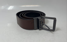 Load image into Gallery viewer, Timberland Mens Dark Brown Black Leather Adjustable Buckle Reversible Dress Belt