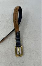 Load image into Gallery viewer, Brighton Classics Womens Navy Blue Lizard Embossed Leather Waist Belt Size M/30