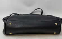 Load image into Gallery viewer, Anne Klein Womens Black Leather Charm Double Strap Bottom Studs Satchel Handbag