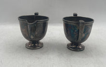 Load image into Gallery viewer, Set Of 2 Pcs Oxford Silver-Tone Vintage Style Creamer And Sugar Bowl Collectible